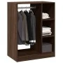 Armario de madera de ingeniería marrón roble 77x48x102 cm de vidaXL, Organizadores de vestidores y perchas de barra - Ref: Fo...
