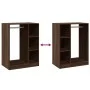 Armario de madera de ingeniería marrón roble 77x48x102 cm de vidaXL, Organizadores de vestidores y perchas de barra - Ref: Fo...