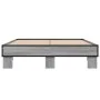 Sonoma gray metal engineered wood bed frame 120x200 cm by vidaXL, Beds and slatted bases - Ref: Foro24-845865, Price: 105,71 ...