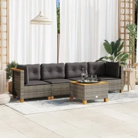 Gartensitzgruppe mit 5-teiligen Sofas und Kissen aus grauem synthetischem Rattan. von vidaXL, Gartensets - Ref: Foro24-326172...