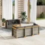 Gartenmöbel-Set, 6-teilig, mit grauen Polstern aus synthetischem Rattan. von vidaXL, Gartensets - Ref: Foro24-3261732, Preis:...