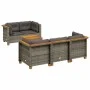 Gartenmöbel-Set, 6-teilig, mit grauen Polstern aus synthetischem Rattan. von vidaXL, Gartensets - Ref: Foro24-3261732, Preis:...