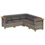 Juego de sofás jardín con cojines 5 pzas ratán sintético gris by vidaXL, Garden sets - Ref: Foro24-3261822, Price: 386,44 €, ...