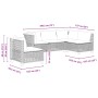 Gartenmöbel-Set 5-teilig mit schwarzen Polstern aus synthetischem Rattan von vidaXL, Gartensets - Ref: Foro24-3261836, Preis:...