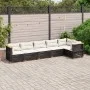 Set de sofás de jardín 6 piezas y cojines ratán sintético negro de vidaXL, Conjuntos de jardín - Ref: Foro24-3261848, Precio:...