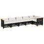 Set de sofás de jardín 6 piezas y cojines ratán sintético negro by vidaXL, Garden sets - Ref: Foro24-3261848, Price: 465,16 €...