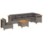 Set de sofás de jardín 7 pzas con cojines ratán sintético gris by vidaXL, Garden sets - Ref: Foro24-3261876, Price: 498,75 €,...