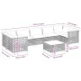 8-teiliges Gartensofa-Set und Kissen aus schwarzem Kunststoff-Rattan. von vidaXL, Gartensets - Ref: Foro24-3261764, Preis: 62...