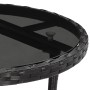 Set comedor jardín 3 pzas cojines ratán sintético vidrio negro by vidaXL, Garden sets - Ref: Foro24-3278617, Price: 169,68 €,...