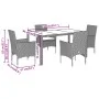 Set de comedor jardín 5 pzas con cojines ratán PE acacia beige by vidaXL, Garden sets - Ref: Foro24-3278683, Price: 424,55 €,...