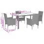 Set de comedor jardín 5 pzas con cojines ratán PE acacia beige by vidaXL, Garden sets - Ref: Foro24-3278683, Price: 385,69 €,...