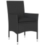 Set de comedor jardín 9 pzas con cojines ratán PE acacia negro by vidaXL, Garden sets - Ref: Foro24-3278674, Price: 649,99 €,...