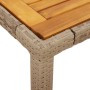 Set de comedor jardín 7 pzas con cojines ratán PE acacia beige by vidaXL, Garden sets - Ref: Foro24-3278643, Price: 608,10 €,...