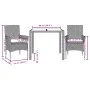 Set de comedor jardín 3 pzas con cojines ratán PE acacia beige by vidaXL, Garden sets - Ref: Foro24-3278681, Price: 247,03 €,...