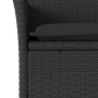 Set de comedor jardín 3 pzas con cojines ratán PE acacia negro by vidaXL, Garden sets - Ref: Foro24-3278669, Price: 237,43 €,...