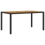 Set de comedor jardín 5 pzas con cojines ratán PE acacia negro by vidaXL, Garden sets - Ref: Foro24-3278629, Price: 413,18 €,...