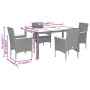 Set de comedor jardín 5 pzas con cojines ratán PE acacia negro by vidaXL, Garden sets - Ref: Foro24-3278629, Price: 404,60 €,...