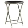 Mesita y sillas con cojines 3 pzas ratán sintético vidrio gris by vidaXL, Garden sets - Ref: Foro24-3278750, Price: 180,60 €,...