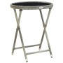 Mesita y sillas con cojines 3 pzas ratán sintético vidrio gris by vidaXL, Garden sets - Ref: Foro24-3278750, Price: 172,99 €,...