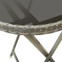Mesita y sillas con cojines 3 pzas ratán sintético vidrio gris by vidaXL, Garden sets - Ref: Foro24-3278750, Price: 172,99 €,...