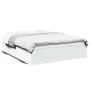 Estructura de cama madera de ingeniería blanca 150x200 cm de vidaXL, Camas y somieres - Ref: Foro24-3281007, Precio: 128,97 €...