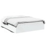 White engineered wood bed frame 150x200 cm by vidaXL, Beds and slatted bases - Ref: Foro24-3281007, Price: 130,55 €, Discount: %