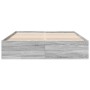 Sonoma-grauer Holzwerkstoff-Bettrahmen 160 x 200 cm von vidaXL, Betten und Lattenroste - Ref: Foro24-3281005, Preis: 132,37 €...