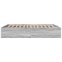 Sonoma-grauer Holzwerkstoff-Bettrahmen 160 x 200 cm von vidaXL, Betten und Lattenroste - Ref: Foro24-3281005, Preis: 132,37 €...