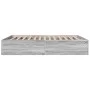 Sonoma gray engineered wood bed frame 160x200 cm by vidaXL, Beds and slatted bases - Ref: Foro24-3281005, Price: 130,75 €, Di...