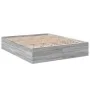 Sonoma gray engineered wood bed frame 160x200 cm by vidaXL, Beds and slatted bases - Ref: Foro24-3281005, Price: 130,75 €, Di...