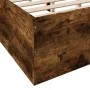 Smoked oak engineered wood bed frame 140x200cm by vidaXL, Beds and slatted bases - Ref: Foro24-3281018, Price: 120,44 €, Disc...