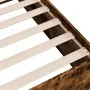 Smoked oak engineered wood bed frame 135x190cm by vidaXL, Beds and slatted bases - Ref: Foro24-3281039, Price: 115,41 €, Disc...