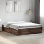 Estructura de cama madera de ingeniería marrón roble 150x200 cm de vidaXL, Camas y somieres - Ref: Foro24-3281013, Precio: 12...