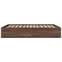 Estructura de cama madera de ingeniería marrón roble 150x200 cm de vidaXL, Camas y somieres - Ref: Foro24-3281013, Precio: 12...
