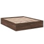 Estructura de cama madera de ingeniería marrón roble 150x200 cm de vidaXL, Camas y somieres - Ref: Foro24-3281013, Precio: 13...