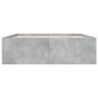 Concrete gray engineered wood bed frame 150x200cm by vidaXL, Beds and slatted bases - Ref: Foro24-3280919, Price: 146,74 €, D...