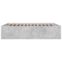 Concrete gray engineered wood bed frame 150x200cm by vidaXL, Beds and slatted bases - Ref: Foro24-3280919, Price: 146,74 €, D...