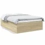 Estructura de cama madera de ingeniería roble Sonoma 140x200 cm de vidaXL, Camas y somieres - Ref: Foro24-3280925, Precio: 14...