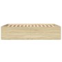 Estructura de cama madera de ingeniería roble Sonoma 140x200 cm de vidaXL, Camas y somieres - Ref: Foro24-3280925, Precio: 14...
