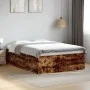 Estructura de cama madera de ingeniería roble ahumado 140x200cm de vidaXL, Camas y somieres - Ref: Foro24-3280927, Precio: 14...