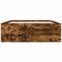 Smoked oak engineered wood bed frame 140x200cm by vidaXL, Beds and slatted bases - Ref: Foro24-3280927, Price: 143,89 €, Disc...