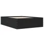 Estructura de cama madera de ingeniería negra 140x190 cm de vidaXL, Camas y somieres - Ref: Foro24-3280938, Precio: 143,71 €,...