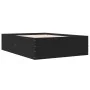 Black engineered wood bed frame 140x190 cm by vidaXL, Beds and slatted bases - Ref: Foro24-3280938, Price: 143,75 €, Discount: %