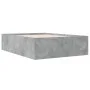 Concrete gray engineered wood bed frame 120x200cm by vidaXL, Beds and slatted bases - Ref: Foro24-3280933, Price: 137,49 €, D...