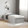 Concrete gray engineered wood bed frame 90x190 cm by vidaXL, Beds and slatted bases - Ref: Foro24-3281066, Price: 90,07 €, Di...