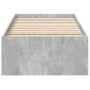 Concrete gray engineered wood bed frame 90x190 cm by vidaXL, Beds and slatted bases - Ref: Foro24-3281066, Price: 90,07 €, Di...