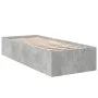 Concrete gray engineered wood bed frame 90x190 cm by vidaXL, Beds and slatted bases - Ref: Foro24-3281066, Price: 90,07 €, Di...