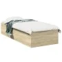 Estructura de cama madera de ingeniería roble Sonoma 90x200 cm de vidaXL, Camas y somieres - Ref: Foro24-3281058, Precio: 92,...