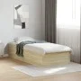 Sonoma oak engineered wood bed frame 90x200 cm by vidaXL, Beds and slatted bases - Ref: Foro24-3281058, Price: 92,59 €, Disco...