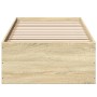 Bettgestell aus Sonoma-Eiche-Holzwerkstoff, 90 x 200 cm von vidaXL, Betten und Lattenroste - Ref: Foro24-3281058, Preis: 93,7...